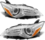 2015 2016 2017 Camry Headlight A-chrome Housing Amber Reflector Clear Lens. Fixed Price $175.13.