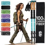Hiker Hunger Carbon Fiber Trekking Poles Collapsible Walking Sticks For Tra.... Fixed Price $117.35.