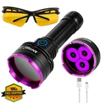 Anygo 30W Rechargeable Uv Flashlight 365NM Filter Lens. Fixed Price $52.99.