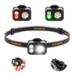 Everbrite Rechargeable Led Headlamp With Hat Clip 7 Modes White/red/green Lights. Fixed Price $18.99.