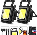 Makdak Cob Rechargeable Keychain Flashlight 2PACK, High Lumen Super Bright Led W. Fixed Price $17.73.