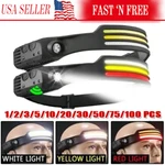 Cob Led Headlamp Usb Rechargeable Headlight Bar Band Torch Work 6000K. Fixed Price $597.88.