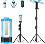 T-sun 10400MAH Camping Light Stand Led Heads 6000K Work #R012. Fixed Price $52.39.