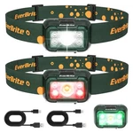 Best Everbrite Rechargeable Headlamp, 2 Pack Kids With White/red/green. Fixed Price $33.99.