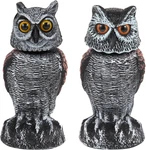 2 Pack Fake Owl Decoys To Scare Birds Away, Rotating Head Deterrents, Natur. Fixed Price $31.68.
