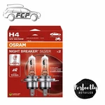 Osram H4 472 12V 60/55W Night Breaker Silver +100% Car Headlight Bulbs Twin Pack. Fixed Price $16.50.