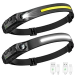 Auruza 2PCS Flashlight, Rechargeable Led Headlamps Cob 230 Wide Be.... Fixed Price $33.24.