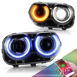 Vland Led Headlights Rgb Color Change Lamps For 2015-2020 Dodge Challenger Se Rt. Fixed Price $365.19.