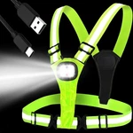 Amprich Led Reflective Running Vest,high Visibility Green. Fixed Price $27.02.