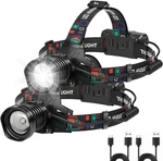 Rechargeable Super Bright 99000 Lumens, 2PACK Led With 3 Mode. Fixed Price $53.99.