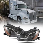 Sterlix Led Projector Headlamps Replacement Black Pair For 2013-21 Kenworth T680. Fixed Price $399.00.