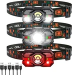 Sogdeco 2000 Lumen Rechargeable Led Headlamp 3-PACK, Waterproof For Camping. Fixed Price $22.22.