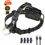 Weejunki 90,000 Lm Rechargeable Headlamp, Adjustable Lights Black-h. Fixed Price $62.98.