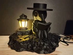 Plague Doctor Lamp Gothic Led Night Light, Spooky Desk Decor. Fixed Price $50.00.