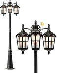 3-HEAD Outdoor Lamp Post Light With Water Ripple Glass For Garden & Patio. Fixed Price $416.99.