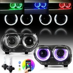 Vland Rgb Led Halo Headlights W/bulbs Kit For 15-23 Dodge Challenger G3 Headlamp. Fixed Price $414.99.