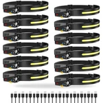 12 Pack Headlamp - 1000 Lumen Rechargeable For Adults 6 Modes& 230 Cob W. Fixed Price $116.72.