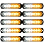 Eeekit 10 Pack Led Emergency Strobe Lights, Amber White 6 Warning .... Fixed Price $37.56.