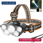 Rechargable Headlamp, Led With 4 Modes, Waterproof Lights For. Fixed Price $14.44.