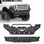 Heavy Duty Steel Front/rear Bumper Black Bar Ford F-250 F-350 2005 2006 2007. Fixed Price $949.06.