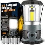 Led Camping Lantern Battery Powered 1500 Lumen Cob Light 4*D Batterie.... Fixed Price $60.99.