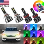 4PCS Phone Control H11 & 9005 Rgb Led Combo High Low Beam Headlight Bulbs. Fixed Price $119.99.