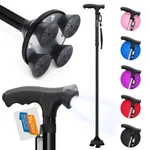 Bigalex Folding Walking Cane With Led Light,pivoting Quad Base,adjustable. Fixed Price $43.60.