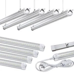 Skymoatled 8PACK 4FT Shop Garage LIGHTS,50W 6000K 7500LM White Ligh.... Fixed Price $131.35.