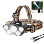 Rechargable Headlamp, Led With 4 Modes, Waterproof Black. Fixed Price $14.55.