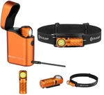 Olight Perun 3 Mini Orange Premium Cw Headlamp/flashlight, Red/white Led, 1250L. Fixed Price $94.99.