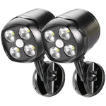 Ottymer Battery Operated Outdoor Motion Sensor Light, 600LM 2 Packs, Black. Fixed Price $34.99.