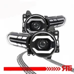 For 07-14 Toyota Fj Cruiser Black Single Projector Led Headlights Drl White. Fixed Price $486.00.