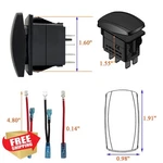 Bacautoparts 12V 24V Red Fog Light Rocker Switch 5 Pin On-off. Fixed Price $20.00.