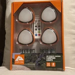 Ozark Trail Led Remote Control Camping Lights 4 Pack New Box Batteries Incl. Fixed Price $25.00.