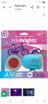 Ridebrightz Led Headlight & Taillight Set, Usb, 100' Beam, Star Design. Fixed Price $15.00.