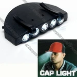 Led Cap Light Clip On Hat Brim Camping Fishing Bike 5 Bulb Headlamp +battery S19. Fixed Price $9.93.