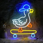 Skateboard Duck Neon Sign Dimmable Led Happy Light Usb Powered Hat .... Fixed Price $62.12.