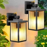 Hameso 2 Outdoor Motion Sensor Lights, Dusk To Dawn Pack, Black. Fixed Price $63.99.