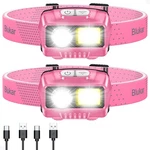 Blukar Led HEADLAMP,2000L Super Bright Rechargeable Headlight Pack, Pink. Fixed Price $25.63.
