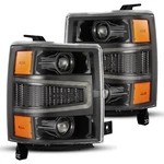 For 14-15 Chevy Silverado 1500 Alpharex Luxx Black Led Projector Headlight. Fixed Price $821.75.