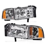 PIT66 Headlight Assembly Compatible With 1994-2002 Dodge Ram 1500 2500 3500. Fixed Price $134.30.