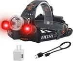 RJ-3000 Led Rechargeable HEADLAMP,3 Modes White And Red Hunting Headlamps,su. Fixed Price $45.53.