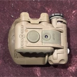 Surefire HL1-A-TN Helmet Light, Tan, SF123A Battery, Clip, Manual, Box. Fixed Price $210.00.