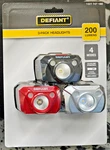 Defiant 200 Lumens 4 Modes Headlight 3 Pack. Fixed Price $19.98.