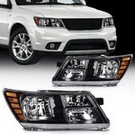 Eccpp Headlights Assembly For Dodge Journey 2009-2020 Pair Kit Black Amber. Fixed Price $85.99.