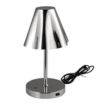 Bloomingville Metal Led Rechargeable Table Lamp With Touch Sensor, Silver Fin.... Fixed Price $107.32.