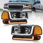 Led Drl Headlights Assembly Fit 1999-2007 Gmc SIERRA/2000-2006 Yukon Xl 1500 250. Fixed Price $198.99.