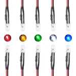 Aceirmc 50PCS 12 Volt 5MM Led Lights Emitting Diodes Pre Wired Multicolor. Fixed Price $12.26.
