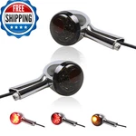 Motoparacc Chrome Bullet Rear Led Turn Signals Motorcycle Brake Taillights 12V. Fixed Price $93.08.