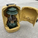 Vtg Coleman Yellow Gold Clamshell Lantern Carry Case 10/77 W/ 220J. Fixed Price $70.00.